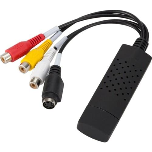 USB 2.0 To RCA Cable Adapter Converter Support Win10 Video TV DVD VHS DVR Capture Adapter Easier Cap