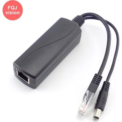 2 Pieces 48V To 12V POE Splitter Connector Power Adapter Injector Switch For POE IP Camera System