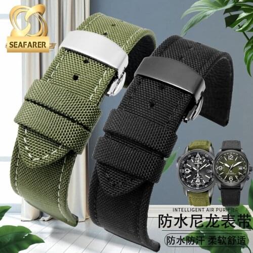 Army Style Nylon Watch Strap for Citizen Eco-Drive Bm8475 for Seagull Seiko Tissot Genuine Leather Watchband 18 19 20 22 24mm