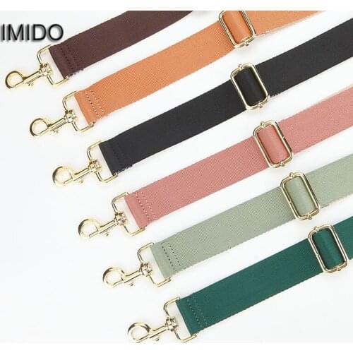IMIDO 3.8cm Wide Women Men replacement straps Canvas shoulder belt bag handles handbag accessories parts for bags diy Red STP157