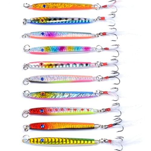 Super Slim Lead Fish Metal Casting Jig 6.5cm 10.2g Shore Drag Cast Jigging Spoon Fishing Lure Artificial Bait Tackle 10 Colors