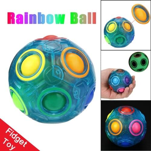 Luminous Magic Rainbow Creative Maze Toy Fidget Ball Autism Toys Funny Hand Game Anti Stress Brain Teaser Educational Toys Gifts