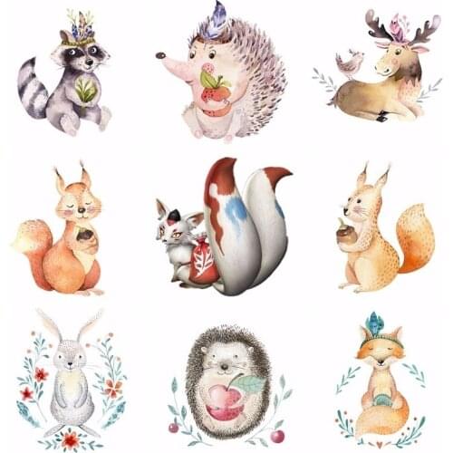 Pulaqi Wolf Feather Stickers Thermal Girls Boys Gift Badges Washable Diy Accessory Heat Transfer Clothing Decor Patches H