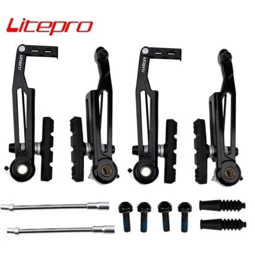 Litepro Folding Bike V Brake Caliper Ultra-light Aluminum Alloy 110mm Brake Arm 14/16/18/20 406 451 Folding Bicycle Brake Cage
