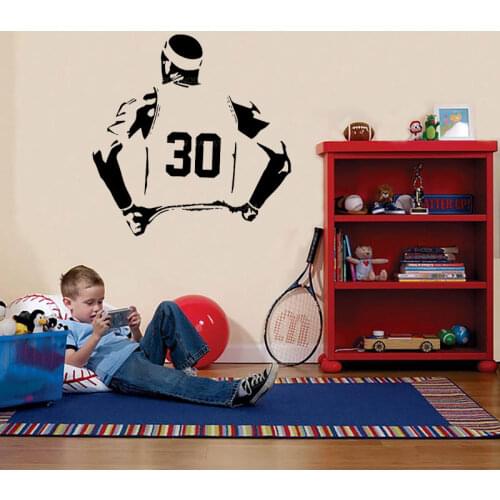 Number Basketball Player Vinyl Wall Sticker Home Deocr For Boys Room Sport For Teens Room Home Interior Wall MuralsCX238