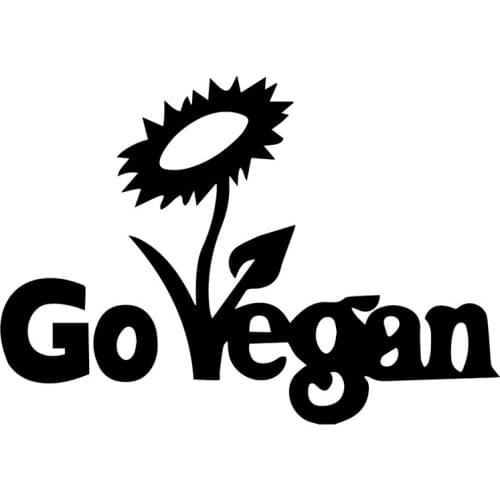 16.8X11.7CM Go Vegan Vinyl Car Sticker Waterproof Decorative Scratches Decals