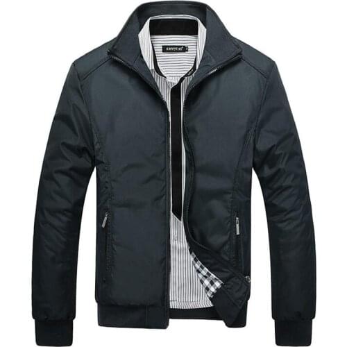 Factory Price! Jacket Men Casual Solid Bomber Jacket Outwear Men Spring Autumn Zipper Jacket Coat Jaqueta Masculino