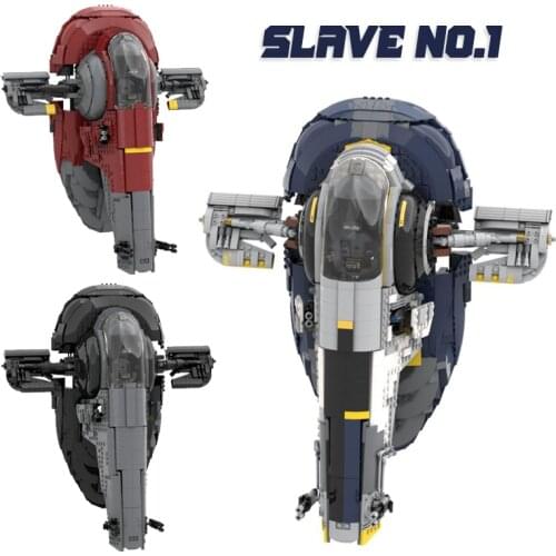 MOC Building Blocks NEW Star Plan Slave Fire MOC Spray Space wars Edition Slave NO.1 Spaceship Fighter Kid Toys Gifts Black Blue