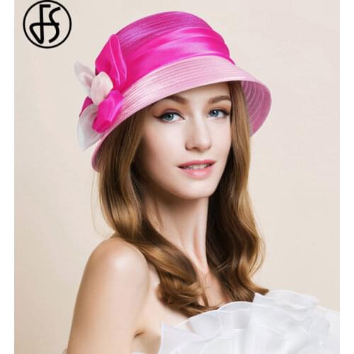 FS Summer Female Sun Hats Wide Brim Flowers Foldable Fashion Casual Outdoor Beach Cap For Women Organza Hat Party Wedding