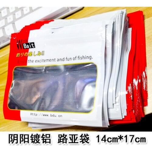 100pcs 14X17cm Fishing Lures Bag Ziplock Self Seal Zipper Plastic Bag, Ziplock Zip Lock Bag Fishing Package