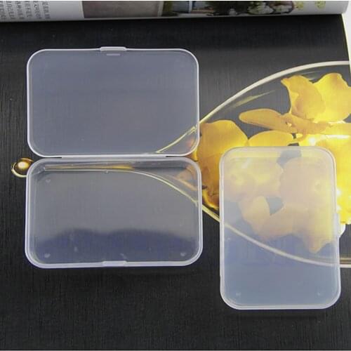 2PC Clear With Lid Small Plastic Storage Box Jewelry Collection Container New AU