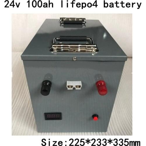 24V 100Ah LiFePO4 Battery Pack for Solar System Energy Storage System Caravan EV RV System Solar Street Light + 5A Charger