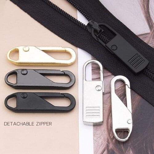5pcs Repair Bag Clothes Coat Universal Zipper Head Buckle Pendant Metal Detachable Zipper Head Accessories