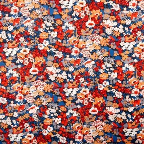 50x160cm Pastoral Floral Style Printed Twill Cotton Fabric Small Colored Cloth Lining Handmade DIY Home Decoration