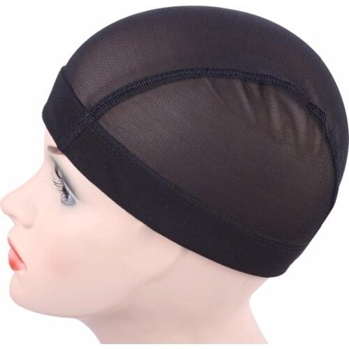 6 Pcs/Lot Black,Beige Dome Cornrow Wig Caps Easier Sew In Hair Stretchable Weaving Cap Elastic Nylon Breathable Mesh Net Hairnet