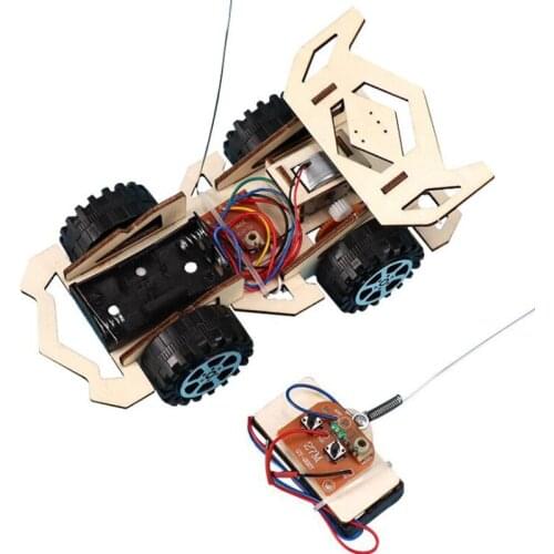 Wooden DIY Racing Car Assembly Vehicle Model Kit Physical Science Experiment Technology Educational Toys For Children Kid Gift