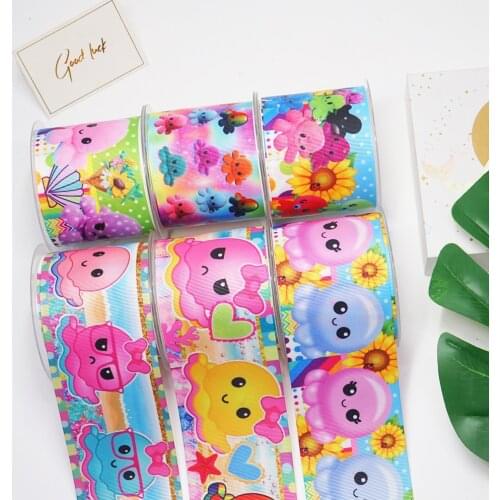 DIY Cartoon Octopus Printed Grosgrain Ribbon For Craft Supplies Sewing Accessories 5 Yards, Planar Resins Mold 10 Pieces. 53229