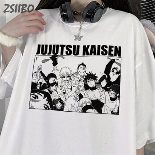 Anime Jujutsu Kaisen Yuji Itadori Mens tshirt Summer Cool Unisex Short Sleeve T shirt Harajuku T-shirt Women Streetwear Tops