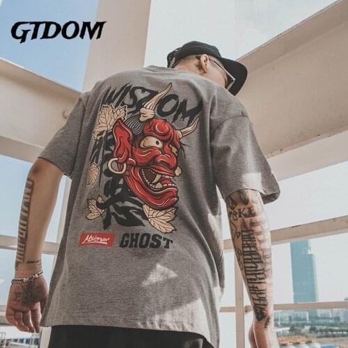 GTDOM Men Print Chinese Elements Hip Hop T-Shirts Tshirts 2021 Summer New Short Sleeve Oversize Men T-Shirts M-5XL