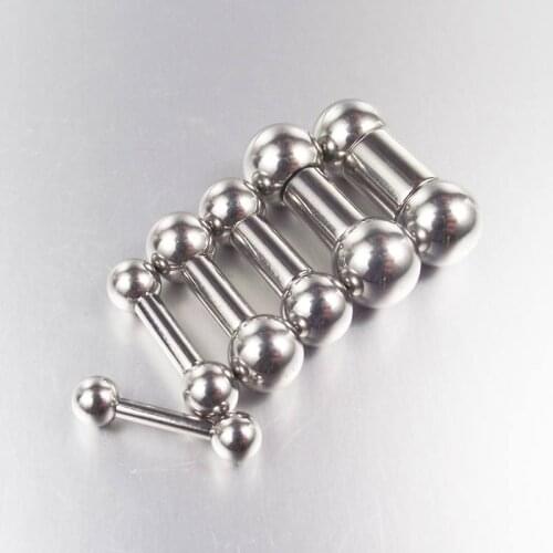 1 Piece 10mm Length Big Size Stainless Steel Straight Barbell Rings PA Ring Nose Rings Flesh Tunnel Body Piercing Jewelry