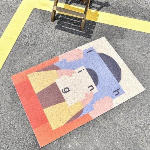 Nordic Ins Style Hallway Door Mat PVC Non-slip Mat Living Room Mat Bath Mat Home Entrance Door Mat Carpet Custom Size Mat Carpet