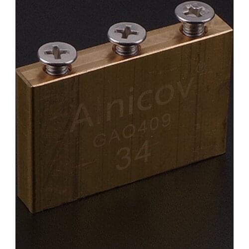 Fat Brass Block Electric Guitar Bridge, 34 mm