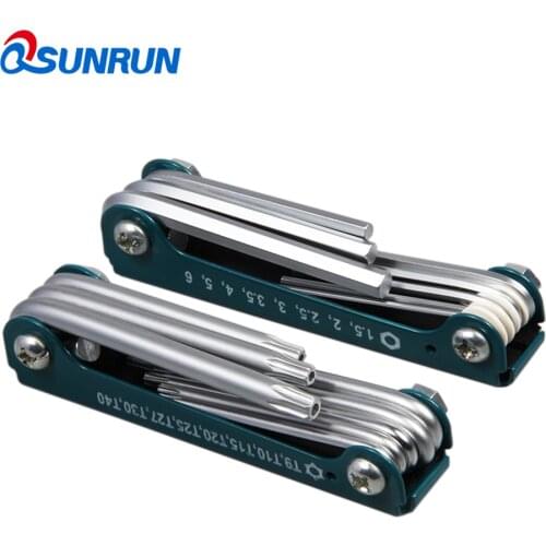 8 In 1 Folding Hexagon wrench Screwdriver Set Car repair tool plum wrench Bicycle repair tool kit