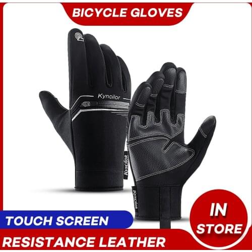 Full Finger Waterproof Cycling Glove Shockproof Resistant Bike Gloves Breathable Non-Slip Motorcycle Gloves Guantes Mtb Enduro