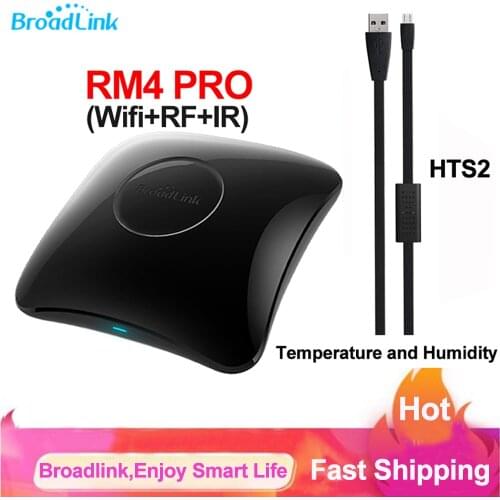 Broadlink RM4 PRO HTS2 Wifi IR RF Smart Universal Remote Smart Home Remote Control TV Air Conditioner Via Broadlink APP Alexa