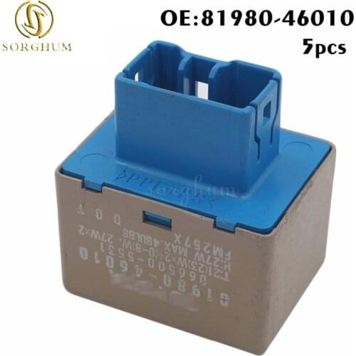 5PCS 81980-46010 Turn Signal Flasher Relay For Toyota YARIS RACTIS VIOS COROLLA WISH PRIUS RAV4 HIACE For Scion iQ tC xB xD