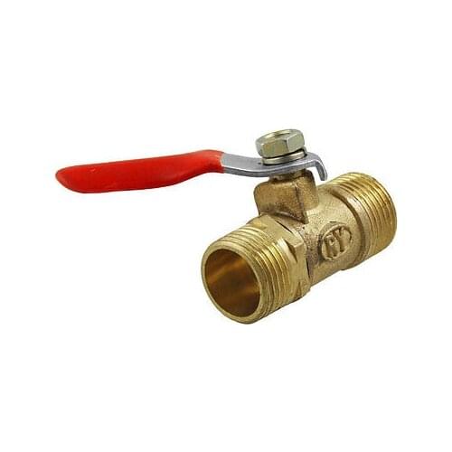 3/8"PT 16mm Male Threaded Full Port Red Lever Handle Ball Valve