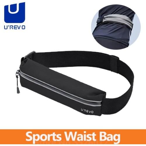 Urevo Sports Waist Bag Reflective Running Cycling Phone Bag Waterproof Sweatproof Elastic Breathable Waist Wallet