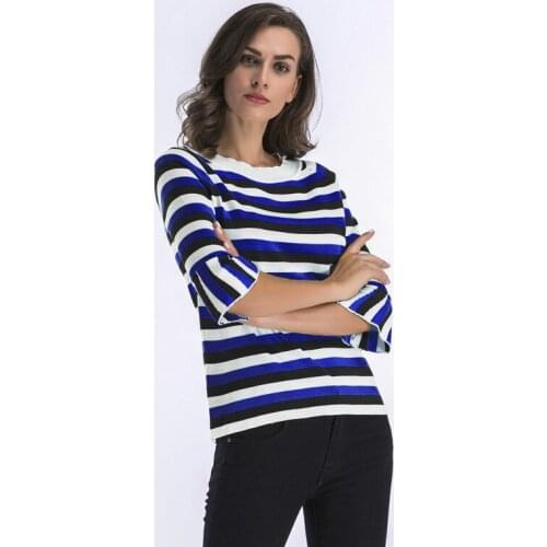 Sweater Women Knitting Sweater Woman Autumn And Winter Seven Lotus Leaf Sleeve Pattern Self-cultivation Unlined Upper Pullover