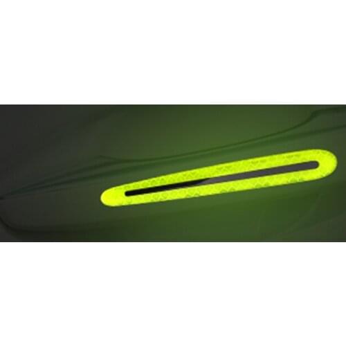 1Set Green Anti Scratch Reflective Car Door Handle Bowl Protective Sticker Strip Trims Universal