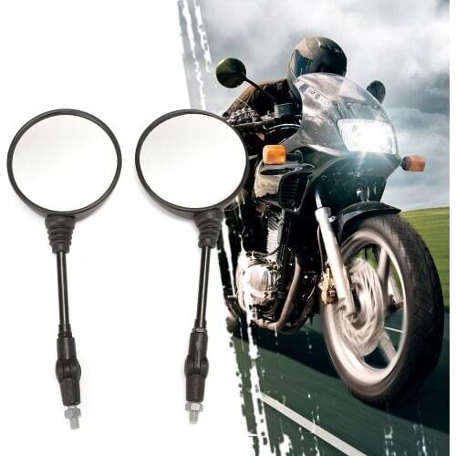 1 Pair Universal Folding Motorcycle Side Rearview Mirror 10mm For Yamaha Honda High Quality Free shipping