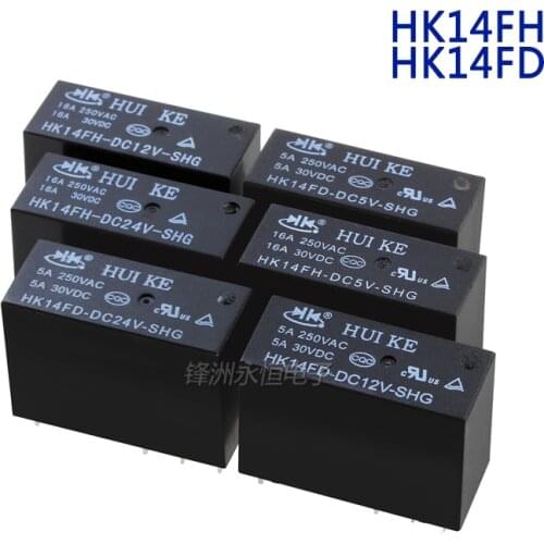 2PCS/LOT Relay HK14FD-DC5V DC12V DC24V-SHG 5A 8PIN