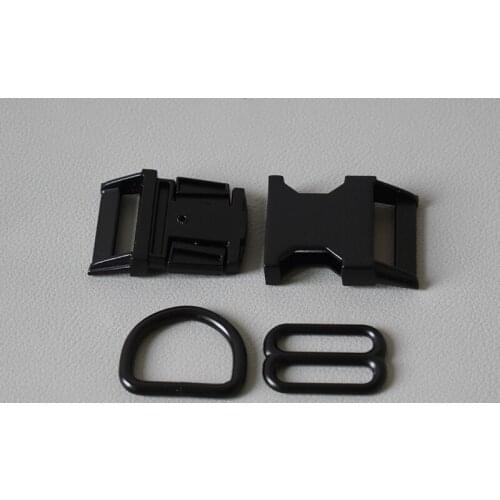 50 Sets (Metal Buckle+8 Buckle+D Ring/Set) 25mm Adjuster SliderWebbing Golden Metal Slider Adjustable Buckle Loops DIY