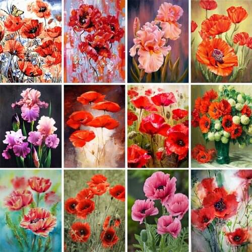 5D DIY Diamond Painting Flower Rhinestone Art Painting Full Square/Round Diamond Embroidery Mosaic Picture Home Decoration Gift