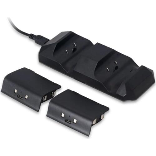 Fast Dual Charging Station Charger Dock Stand + USB Cable + 2x Rechargeable Batteries Battery for XboxOne(S) Wireless Controller