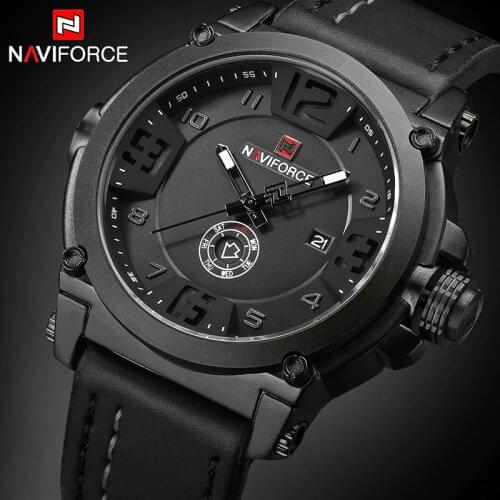 Men watches top brand luxury sport watch steampunk naviforce sport watches Leather Quartz Man military Clock Relogio Masculino