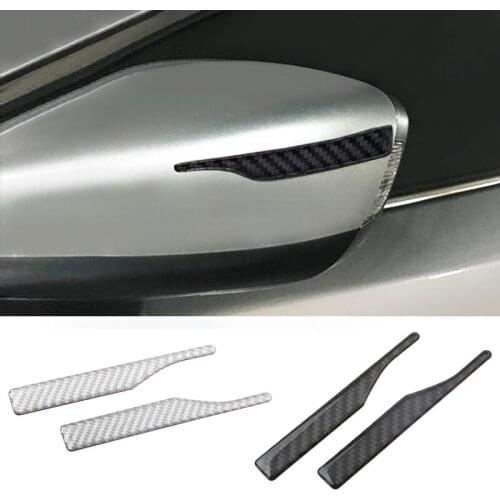 2pcs/pair Car Styling Carbon Fiber Anti-Collision Strips Case For Bmw A3 A4L A6L A5 Q2L Q5 Q3 Rearview Mirror Car-Styling