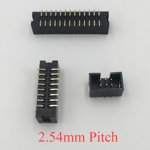 DC3 20P 26P 30P 40P 50P 20 26 30 40 50 Pin 2.54mm Pitch Double Row Space SMD SMT JTAG ISP Header Connector Simple Horn Socket