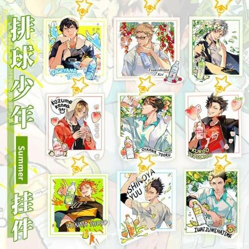 Haikyuu!! Kageyama Tobio Hinata Syouyou Kozumekenma Keychain Keyring Acrylic key chain belt gift cosplay