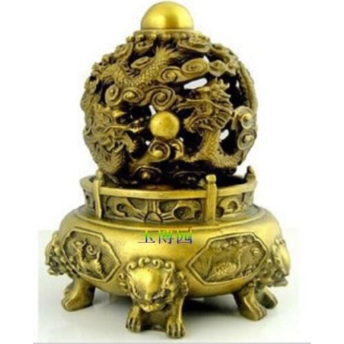 A copper nine turn Qinglong Ding Qiankun Zhaocai transport Every dog has his day felicitous wish of making money