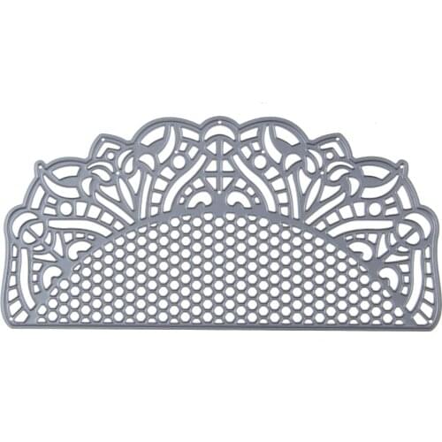 New Creative Semicircle With Small Dots Metal Cutting Die Stencil Making Scrapbook Decor Photo Album Embossing Paper Cards Craft