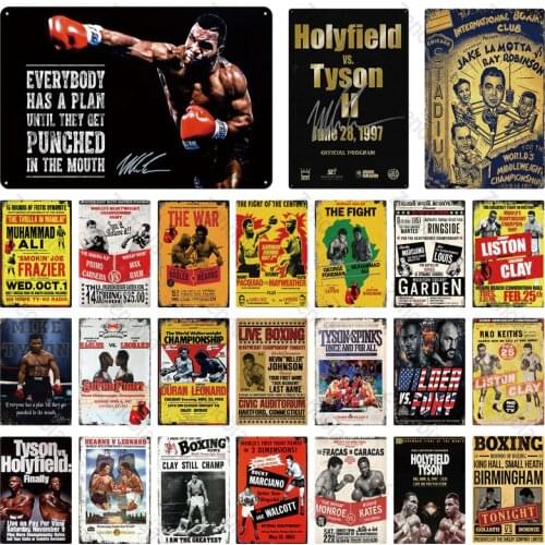 Boxing Metal Sign Tin Sign Plaque Metal Vintage Pub Retro Wall Decor for Bar Pub Club Man Cave Metal Posters