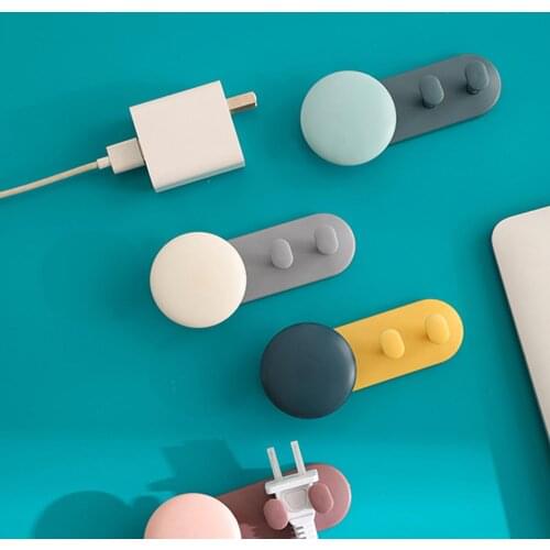 Multifunctional Hook Cable Organizer Plug Headphone Wire Wrap Cord Winder Holder Key Hanger Hooks Home Wall Decoration Hanging