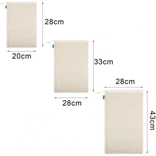 Shopping Bag Reusable Large Capacity Cotton Fruit Vegetable Produce Mesh Tote for Outdoor