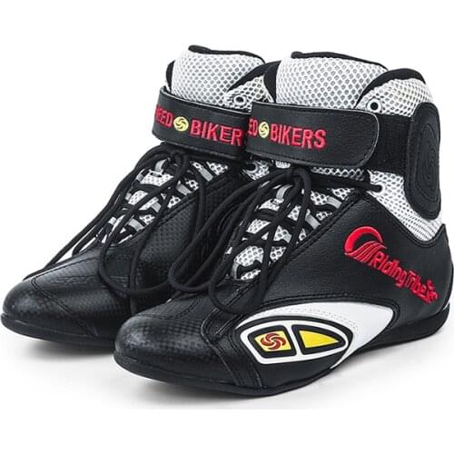 Mens Womens Motorcycles Boots Motos Lightweight Cycling Black Shoes Motorcycle Riding Short Boot Waterproof Botas Moto Hombre