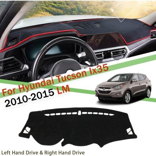 Anti-Slip Mat For Hyundai Tucson Ix35 2010-2015 LM Sunscreen mat Dashboard Cover Pad Sunshade Dashmat Car Carpet Accessories
